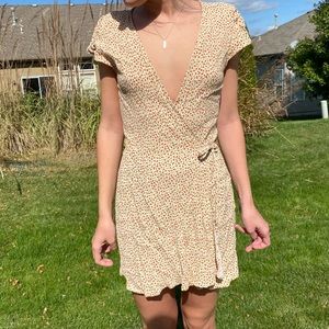 Brandy Meville floral wrap dress